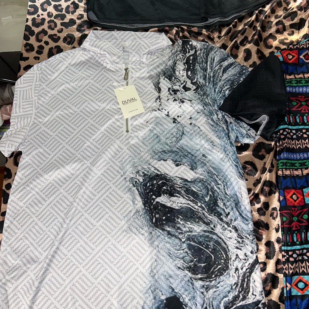 Vans White and Black Dress Shirt